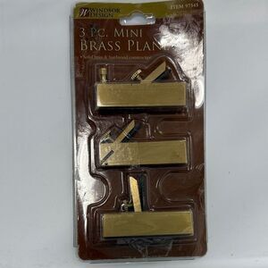 Windsor Design 3 Pc Mini Brass Plane Set